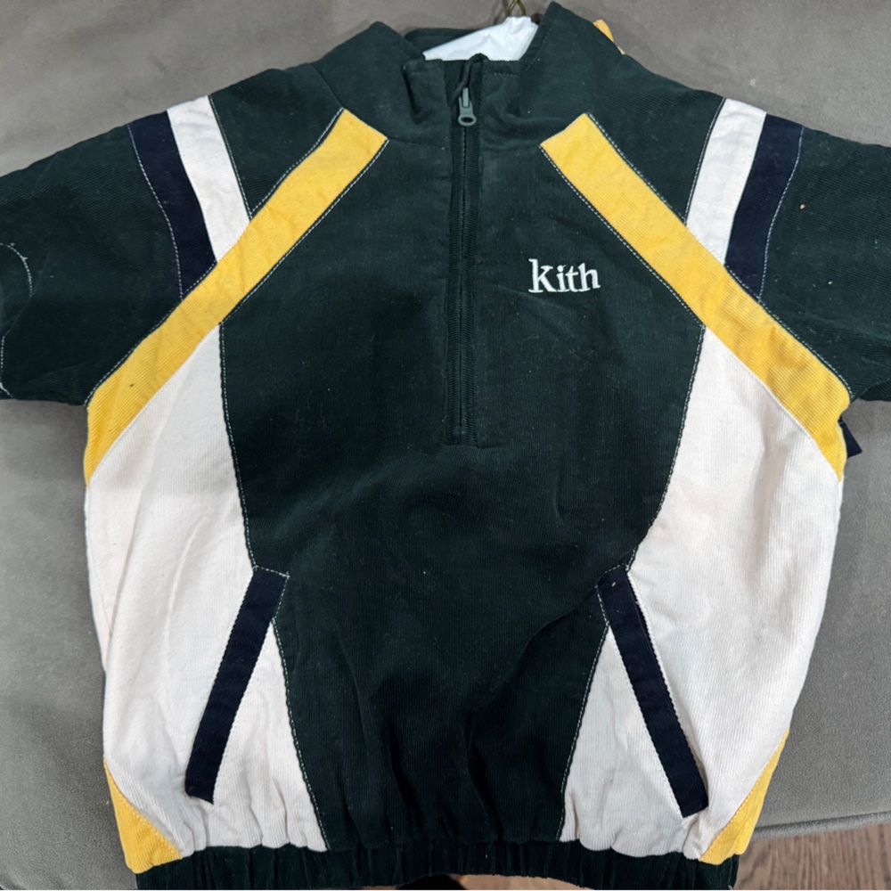 Kith Black and Yellow Corduroy Colorblock Jacket and Short set